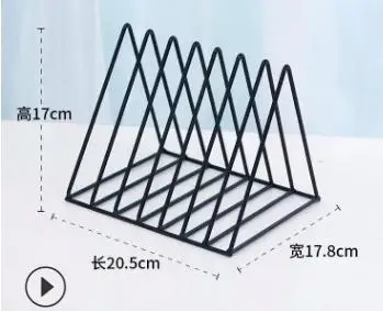 black small size Новинка, скандинавский стиль, металлическая настенная полка, скандинавский стиль, подставка для книг, полка для комнаты, украшение для стен, скандинавский органайзер, держатели для хранения - Цвет: black small size