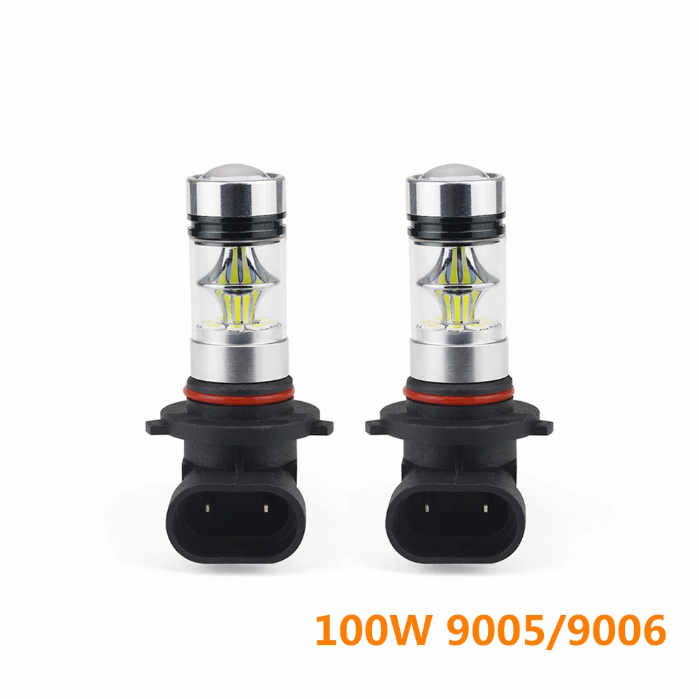 2 шт. 9005 100 Вт 9006 20SMD 3528 20 светодиодные лампы Противотуманные фары 6500 к 12В