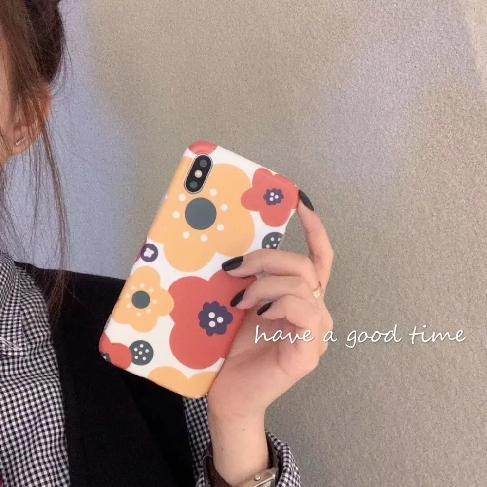 Ourpho INS Модный чехол для iPhone X XR XS MAX в стиле ретро с принтом 6 6s 7 8 plus|Чехлы-накладки| |