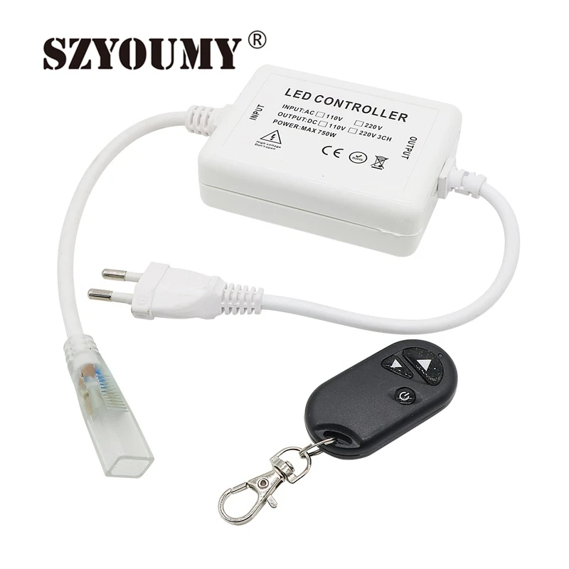 Светодиодная лента от szyoumy диммер 220В полоса света RF пульт дистанционного
