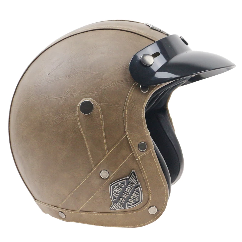 Мотоциклетный шлем ручной работы 100% кожаный чехол в винтажном стиле для кафе