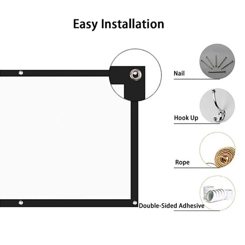 Оптовая продажа с завода Thinyou 84 дюйма 16:9 настенное крепление белая занавеска
