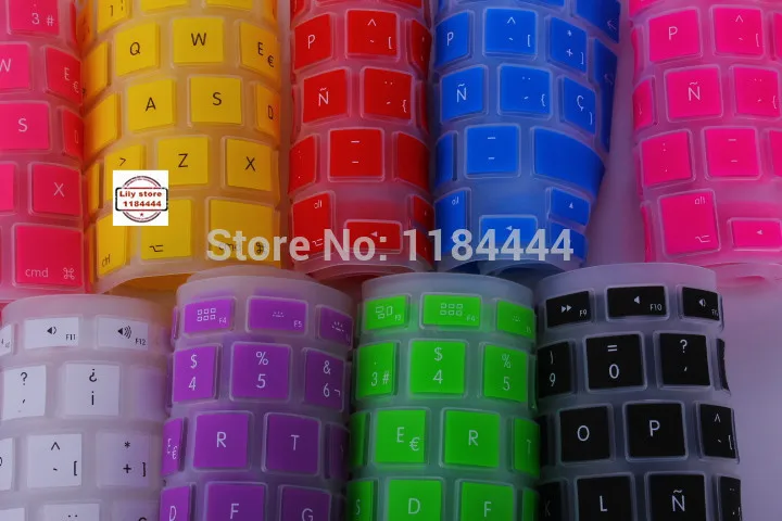 Европейская испанская буква клавиатура Обложка пленка для Macbook Pro Retina 13 15