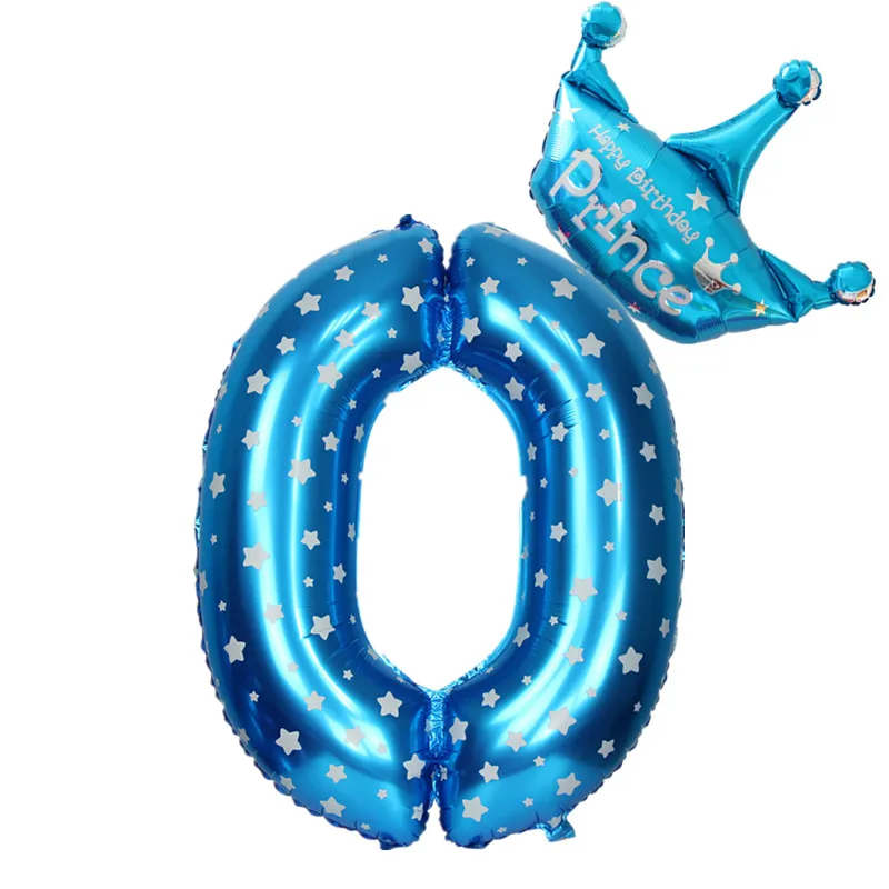 blue 0 32 дюймов розовый и голубой номер 0-9 фольгированные шары цифры баллоны с гелием день рождения свадьбы декор воздушные шары события вечерние принадлежности - Цвет: blue 0