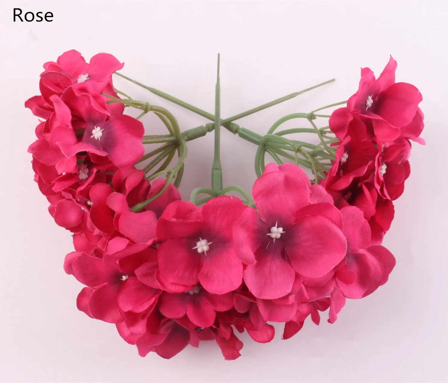 Rose 15 см искусственная шелковая Гортензия Цветок голова дома DIY платье головной убор цветок свадебное украшение дорога свинцовый материал стены 3 шт./лот - Цвет: Rose