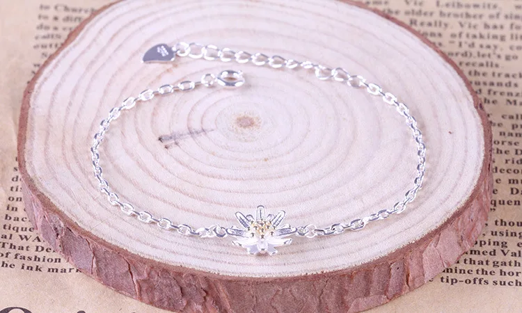 Очаровательный Браслет Bijoux Femme браслет Marque De Luxe Модный золотой цветочный