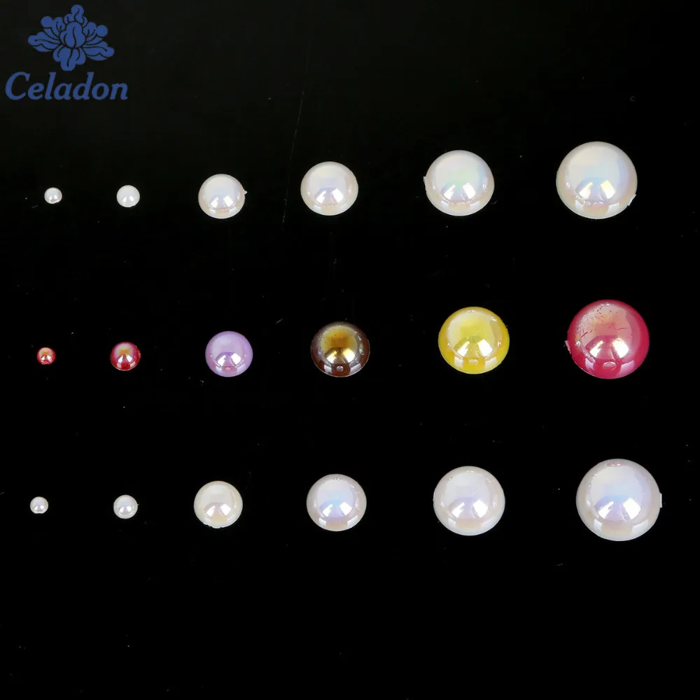 Полукруглые бусины из АБС пластика с имитацией жемчуга|pearl half|pearls half roundbeads beads |