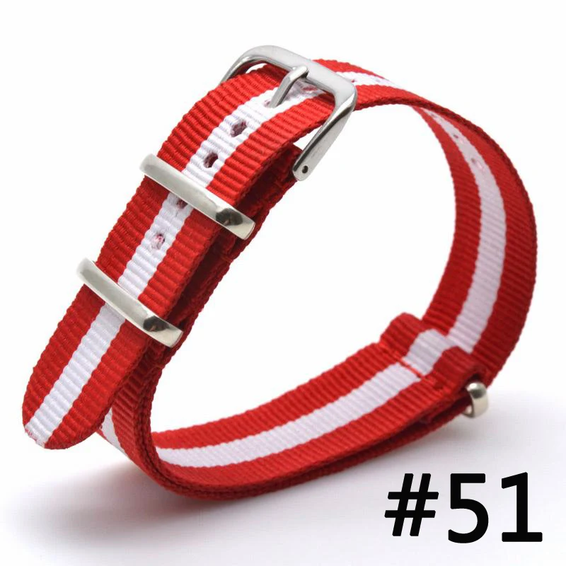 51 BUMVOR Code46-67,, 1 шт., 20 мм, ремешок для часов,, часы для мужчин, нейлоновый ремешок Nato, 20 мм, ремешок для часов, водонепроницаемый ремешок для часов - Цвет ремешка: 51