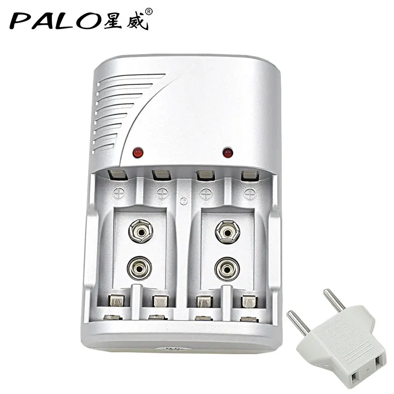 Зарядное устройство PALO C802 для аккумуляторов Ni MH NI CD AA/AAA 2 слота 1 в 9 В (6F22) зарядное