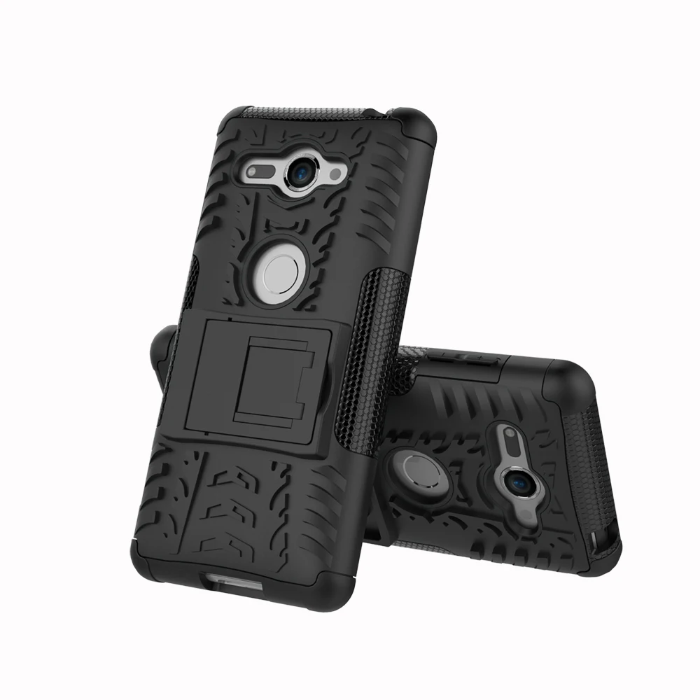 Hybrid Kickstand Dazzle Rugged Shockproof Stand hard Back phone Cover Case For Sony E5 C5 C6 XA XA1 XA2 Ultra L2 XZ2 Compact |