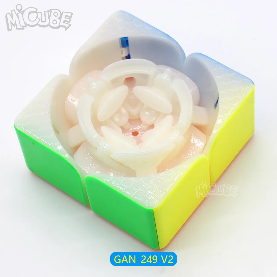 Ган 249 V2 м 249 Магнитный куб Stickerless Magic Скорость Cube 2x2x2 головоломки конкурс игрушка Cubo WCA Чемпионат 2x2 с помощью магнитов