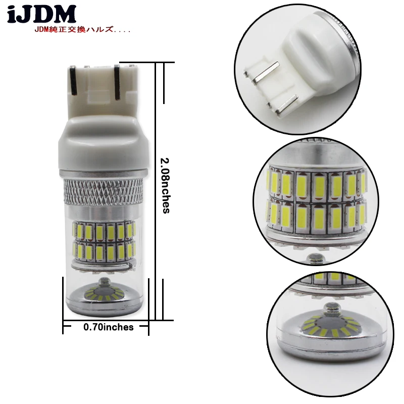 Светодиодный фонарик iJDM X Bright White 48 SMD 7443 7440 с зеркальным отражателем светодиодный