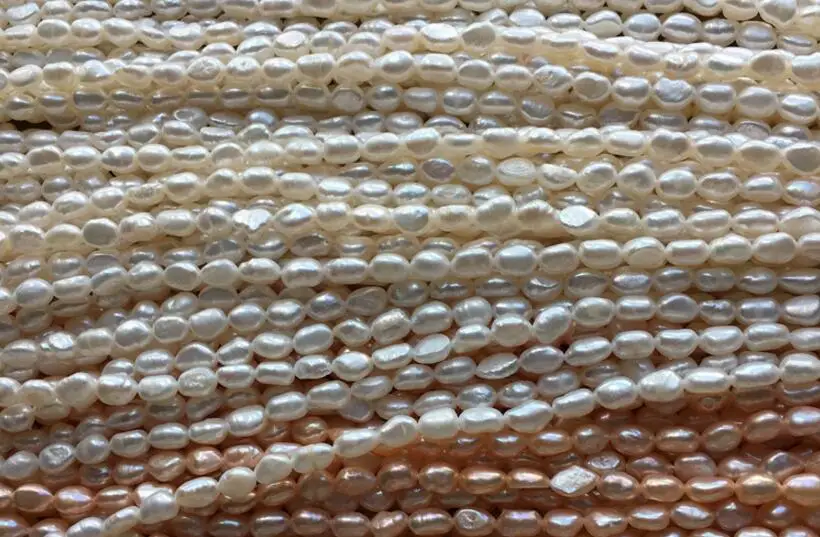 

Genuine Natural Pearl 9x10mm white pink baroque freshwater pearl loose beads DIY gift one strands Hole Approx 1mm