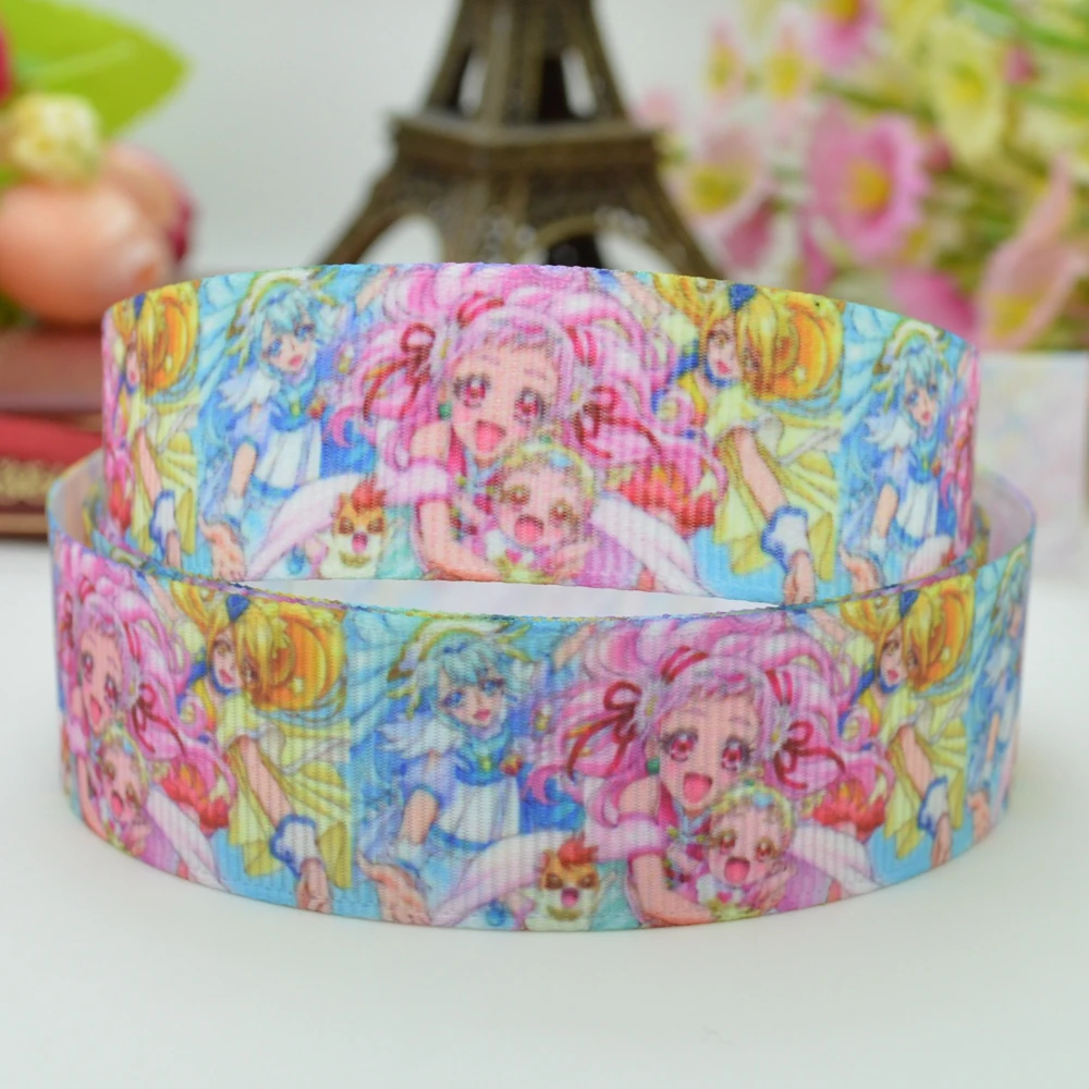 DUWES 7/8 &quot22 мм 2 5 10 20 50 ярдов hugtto precure zerochan Pretty Cure Printed grosgrain лента для волос бант DIY