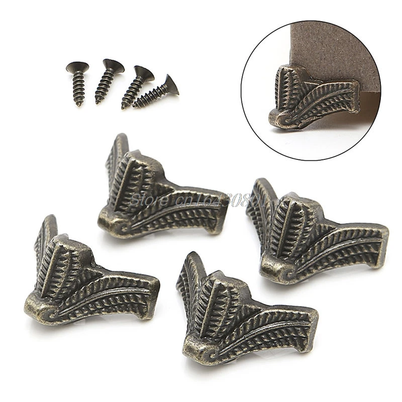 4 шт. винтажная шкатулка для украшений деревянный чехол Декоративные ножки