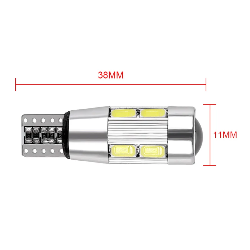 Pecham 6x t10 W5W 6 светодиодные лампы 5630 супер яркий SMD 194 168 12V 6000K белый синий красный