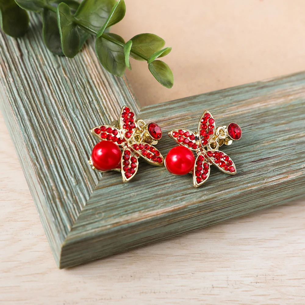 Новый красный цветок из горного хрусталя Корона Тиара завод дизайн ожерелье