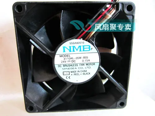

Original NMB 3110KL-05W-B55 24V 0.15A 8cm 8025 4 wires Inverter cooling fan