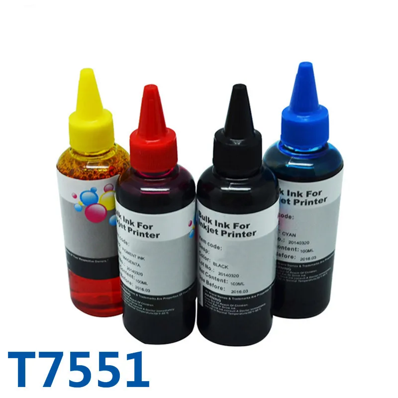 

T7551 Vivid-Colors Printing Dye Refill Ink & Bulk Ciss Ink For Printer For Epson Pro WF-8090/8590/8010/8510 Inkjet Printers Ink