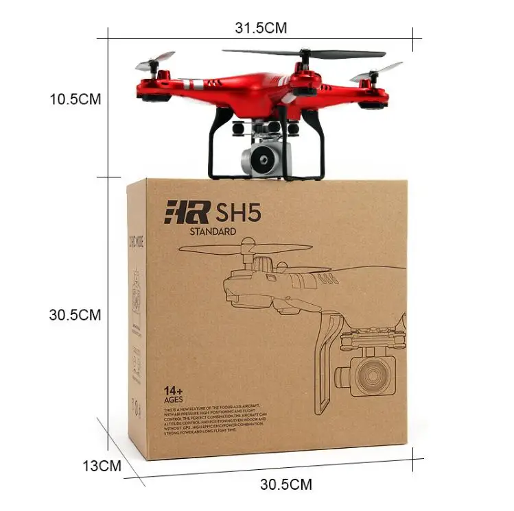 SH5HD 2.4G RC Quadcopter 2.4GHz 4 Channels 6 Axis Gyro Drone With Electricity Adjustment HD Camera Kid Best Gift | Игрушки и хобби