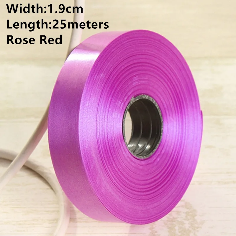 1.9cm Rose Red Новинка 1 рулон Width1cm-3.2cm бумажная лента ветровой колокольчик может быть завязана с воздушным шаром может быть разорвана пластиковые ленты можно свернуть ленту - Цвет: 1.9cm Rose Red