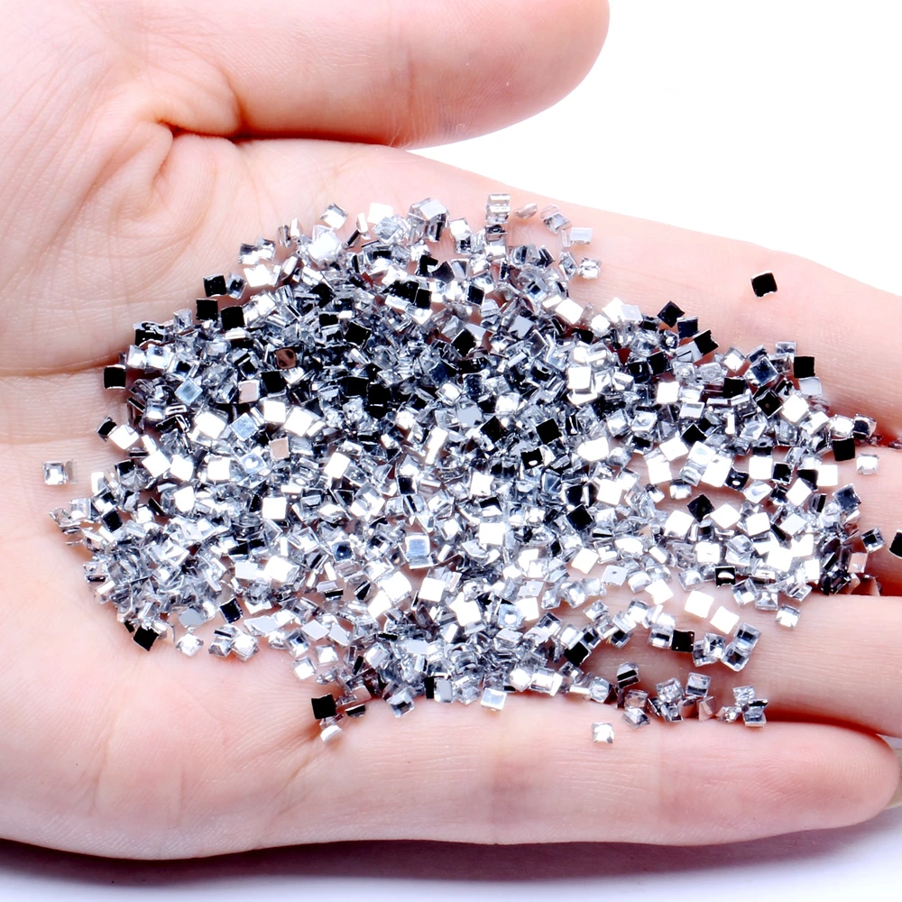 01 crystal Квадратные 5 г 1500 шт Акриловые стразы с плоской задней стороной для дизайна ногтей DIY рукоделие Изготовление ювелирных изделий для ноутбука Свадебные платья украшения - Цвет: 01 crystal