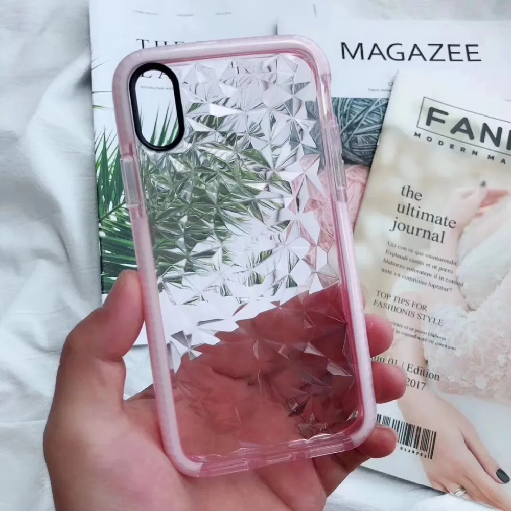 GABOOM Мягкие TPU прозрачный Diamond Форма телефон чехлы для iPhone 7 Чехол 8 6 6s Plus X 10