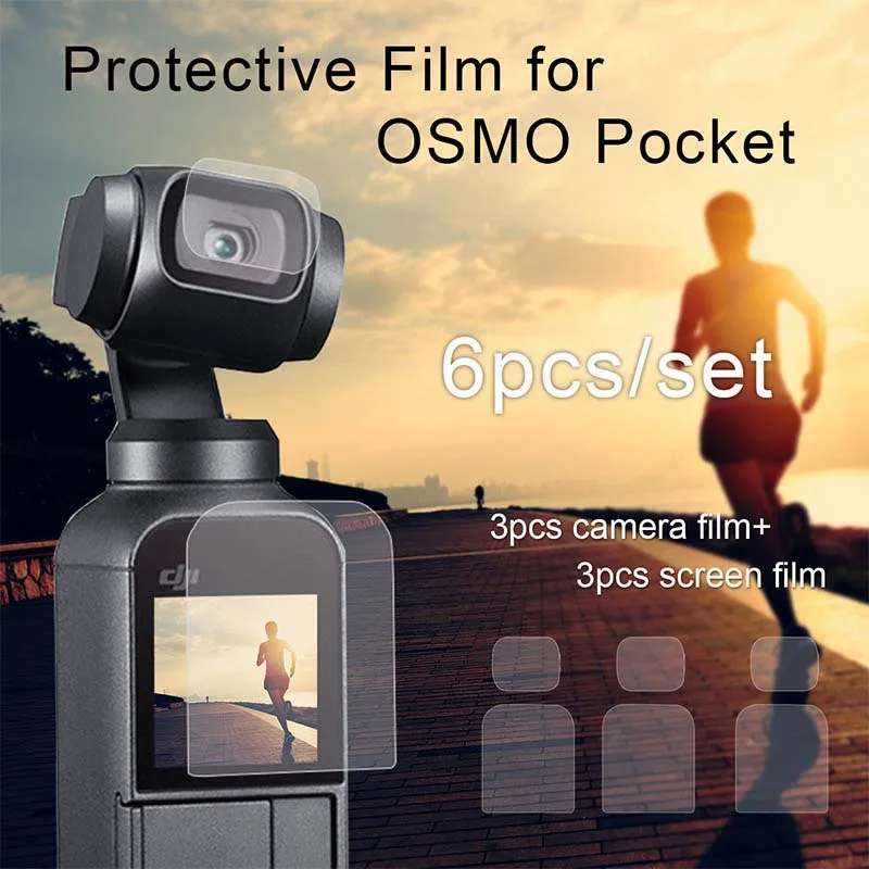 6 шт./лот Защитная пленка для экрана из закаленного стекла DJI Osmo Pocket stabilation Gimbal