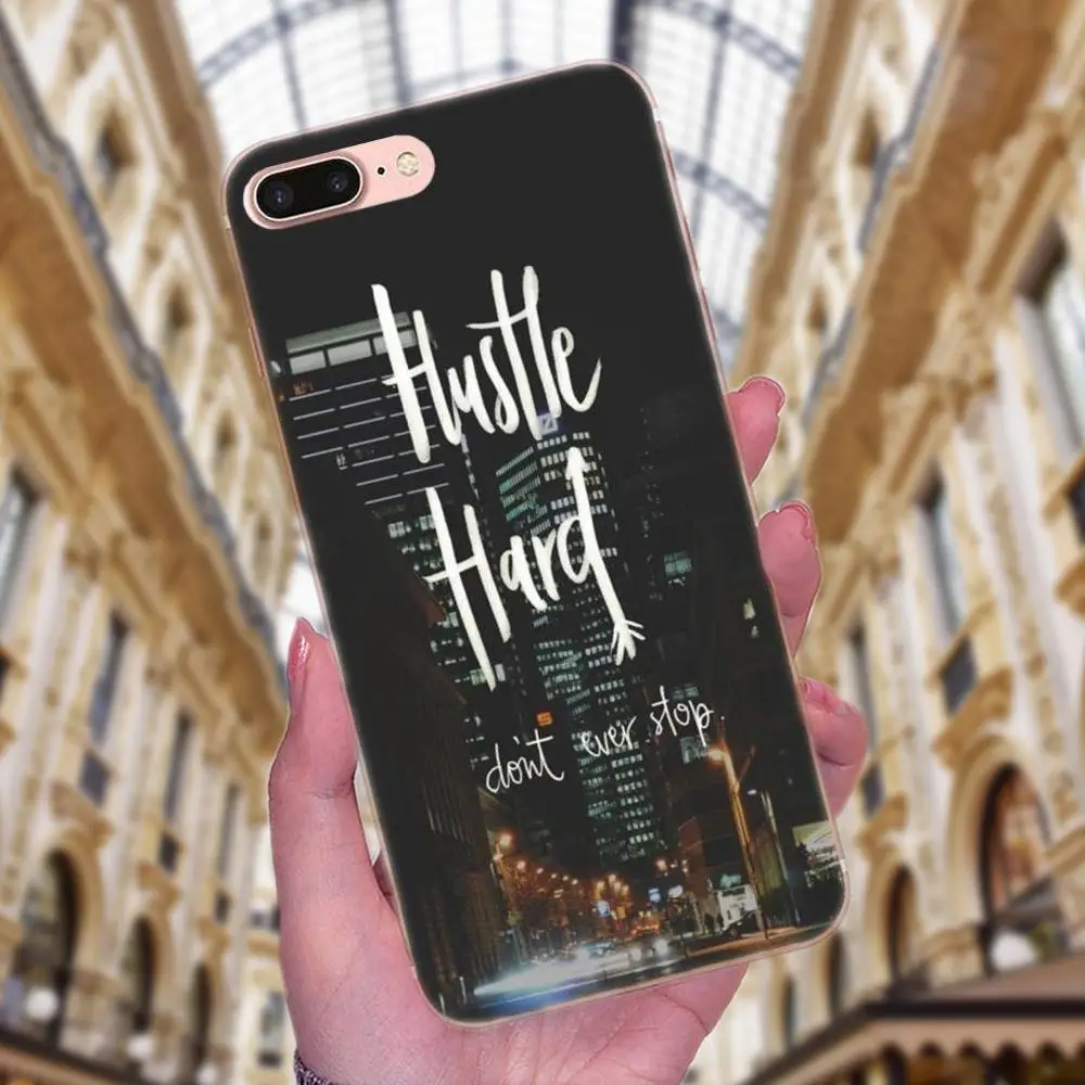 Мягкие чехлы Capa с мотивацией цитатами и надписью для Apple iPhone X XS Max XR 4 4S 5 5C 5S SE 6 6S 7 8