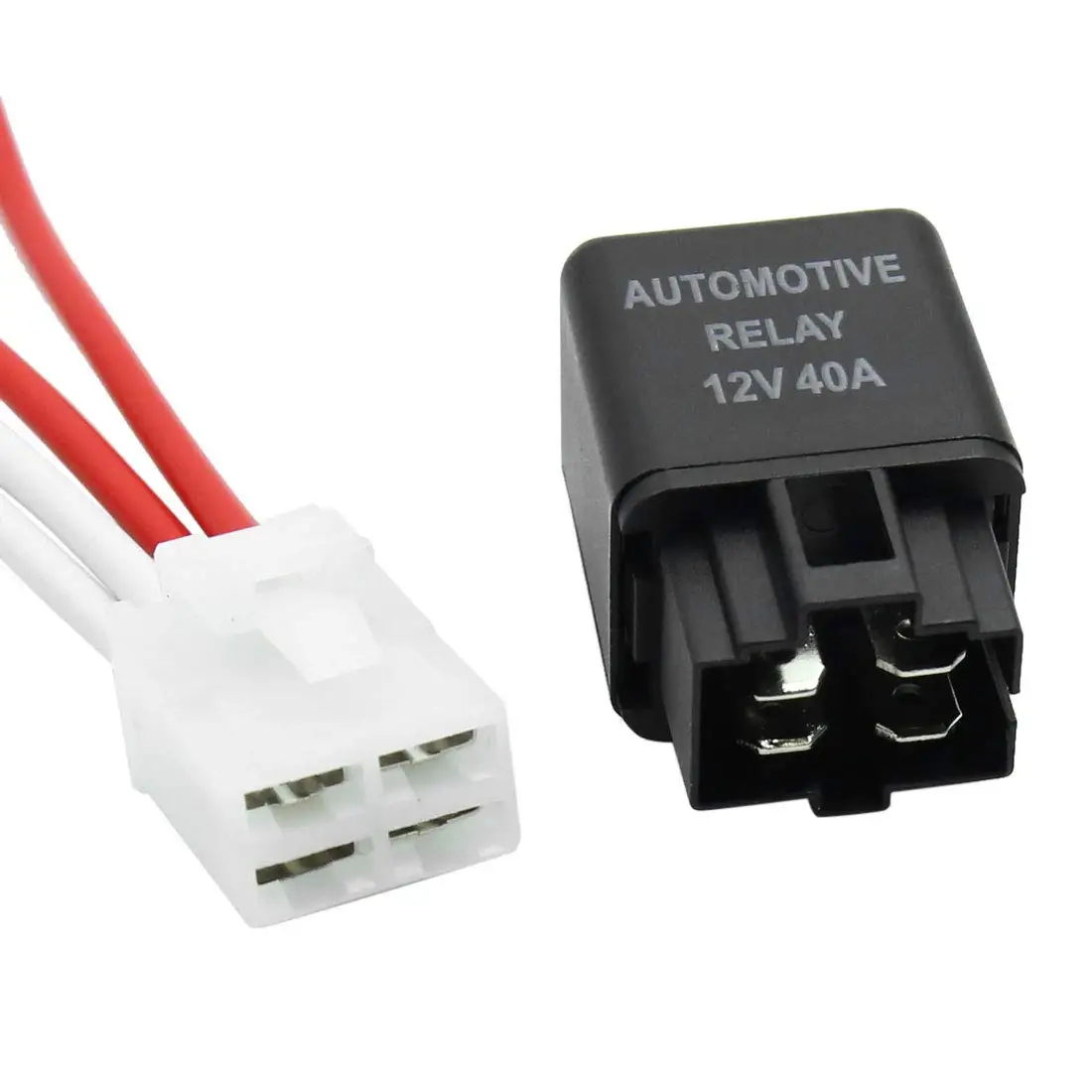 X Autohaux DC 12V 40A SPST 4 Pin Automotive Car Relay with Wires Harness Socket 2pcs 1pcs | Автомобили и мотоциклы