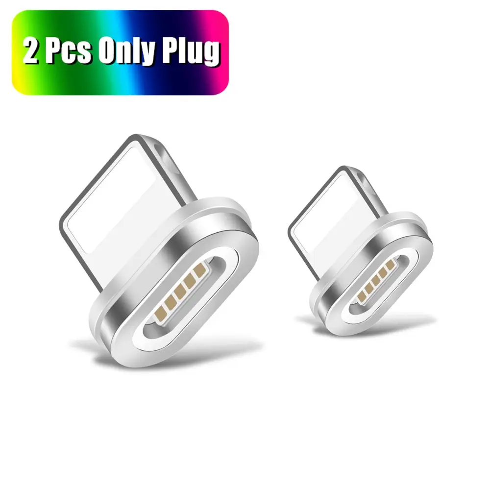 Only For 8 Pin Plug Олаф Магнитный кабель штекер Micro usb type C штекер супер быстрая зарядка телефона Microusb type-C магнит Зарядное устройство usb c вилки - Цвет: Only For 8 Pin Plug