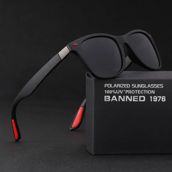 black Модные HD поляризованные солнцезащитные очки для мужчин UV400 крутые очки для вождения винтажные брендовые новые женские солнцезащитные очки oculos de sol - Цвет линз: black