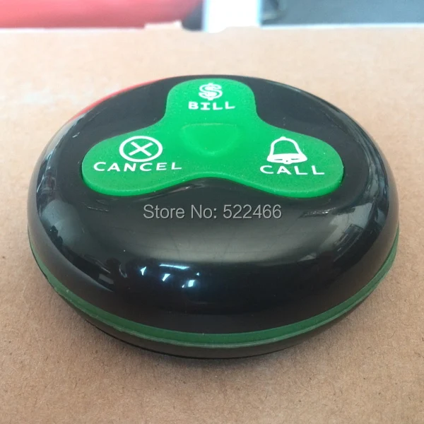 Настольная система зуммера для ресторана кафе с 3-клавишным (звонком купюрой