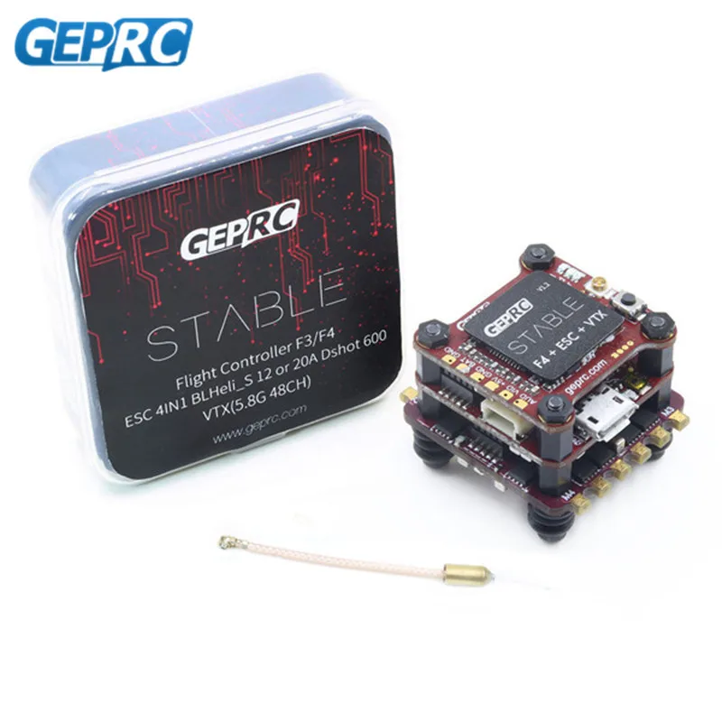 Geprc 20x20 мм стабильное Flytower 20A 12A BL_S ESC F4 игровые джойстики и 48CH 25/100/200 мВт VTX для 100-130 мини гоночный автомобиль с видом от первого лица