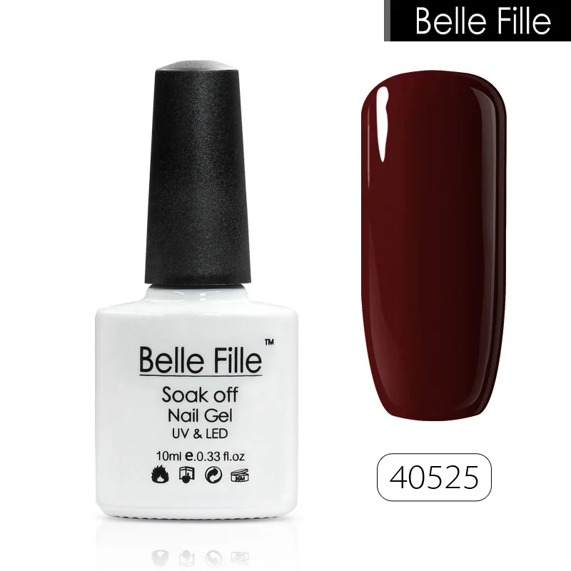 Belle Fille 10 мл УФ гель для ногтей лак новые яркие цвета Модный дизайн чистый Цвет