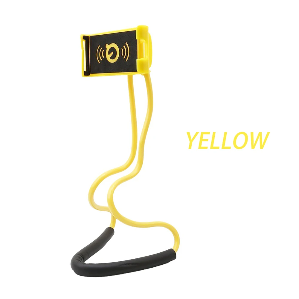 Yellow Новые ленивый средства ухода за кожей Шеи телефон Hold подвесное ожерелье телефона Поддержка кронштейн для samsung универсальный держатель iphone X 8 7 6 Xiaomi - Цвет: Yellow