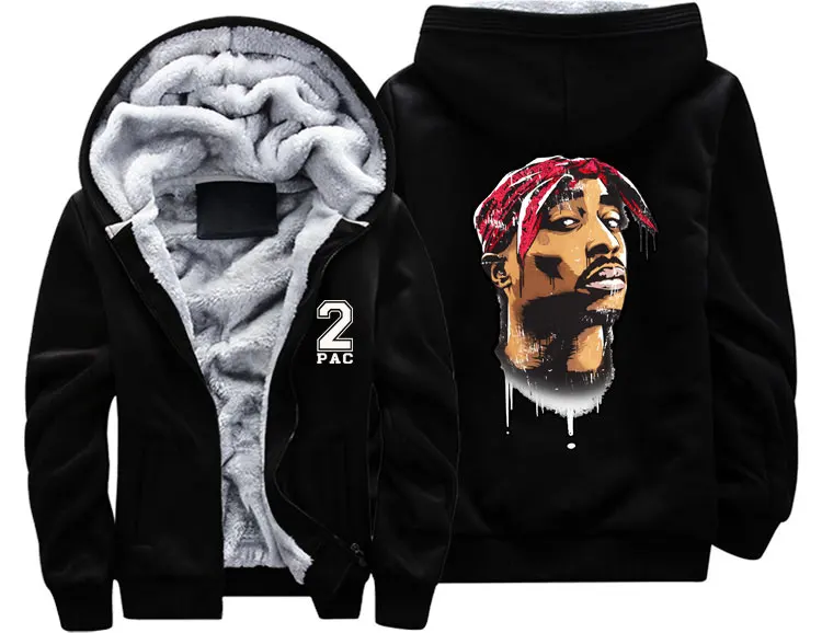 style 1 Biggie tupac 2pac Хип-хоп для музыкальных выступлений, для чтения рэпа, крутая Мода, для мужчин wo, теплое толстое пальто, куртка, зимняя уличная бархатная толстовка с капюшоном - Цвет: style 1