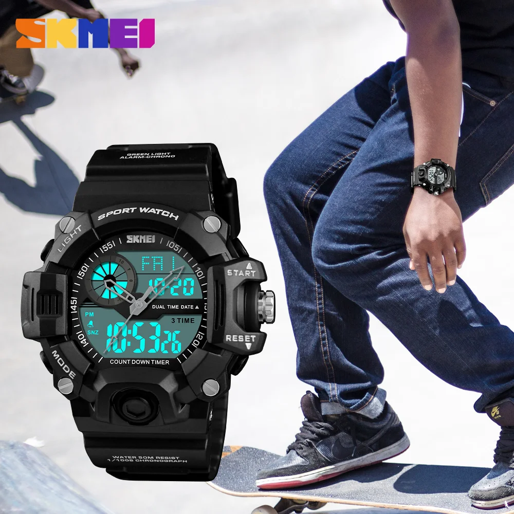 

New Relogio SKMEI Outdoor Sport Watch Men Clock Waterproof Hour Countdown Watch Wrist Quartz Watches Relogio Masculino 2019