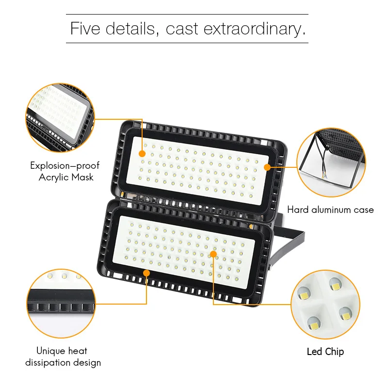 Уличный светодиодный прожектор светильник 50W 100W 150W 200W 220V 240V Водонепроницаемый IP65 проектор открытый светодиодный проектор прожектор светильник s