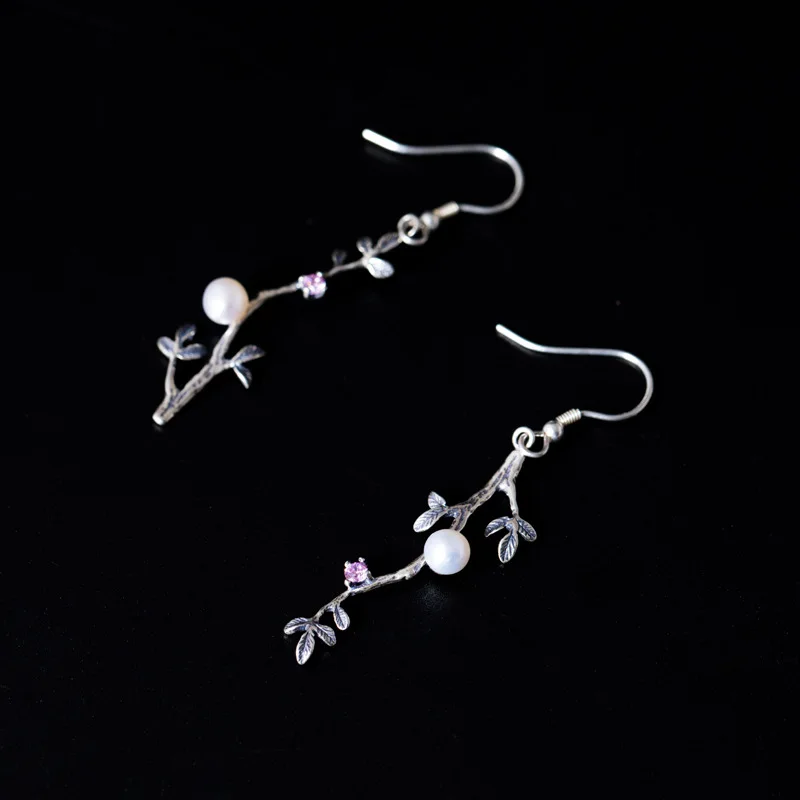 

Китайский ветер восстановление древних способов природных Серьги с жемчугом только красивую ветку продажи Джокер аксессуары оптом