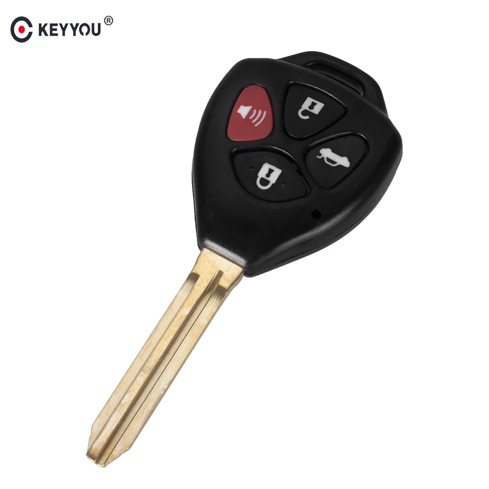Чехол KEYYOU для дистанционного ключа с 4 кнопками Toyota Camry ключ Avalon Corolla Matrix RAV4 Venza Yaris