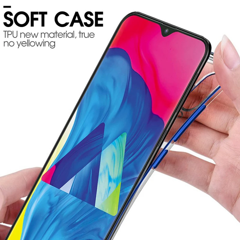 Роскошный защитный чехол для телефона, чехол с покрытием для samsung A50 A20 A10 A30 A40 M10 M20 A20e A70, мягкий силиконовый прозрачный чехол