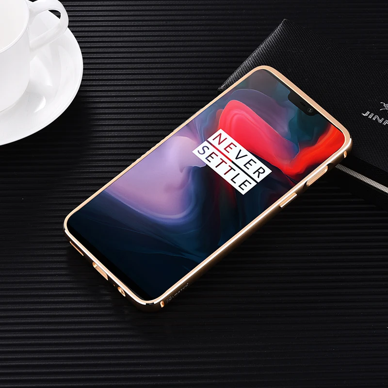 Роскошный чехол для Oneplus 6 из настоящего углеродного волокна, изысканный алюминий, металлический каркас, чехол для сотового телефона Oneplus 6