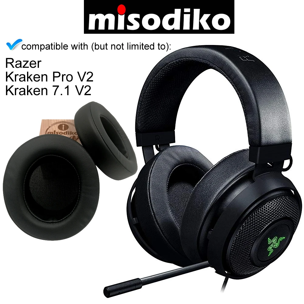 Замена misodiko амбушюры Подушка-для razer Kraken Pro V2/Kraken 7,1 V2 игровая гарнитура, наушники запасные части амбушюры
