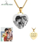 Ожерелье Nextvance с персонализированными буквами на заказ, ожерелье из нержавеющей стали с именной табличкой в форме сердца, фото, для подарка близким друзьям и влюбленным