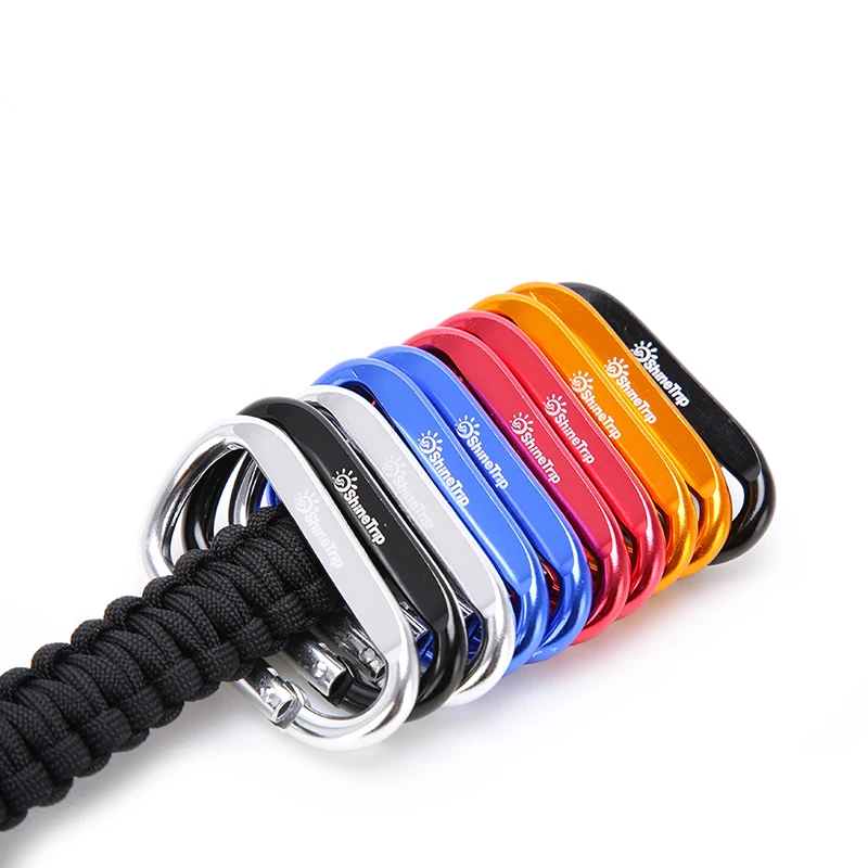 10 шт./лот алюминиевая d образная Пряжка карабин цепочка для ключей крюк зажим EDC