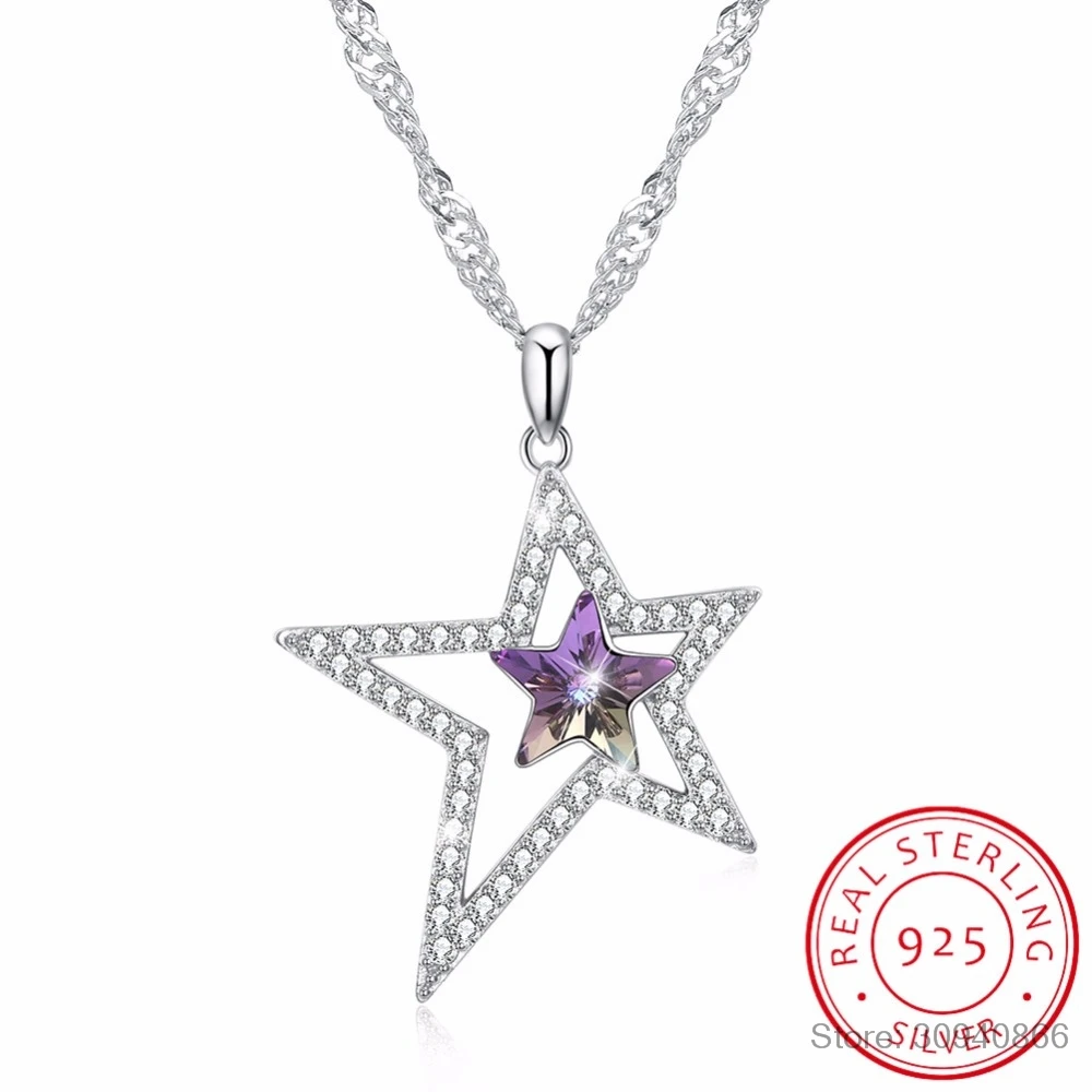 Подвеска с двумя искусственными кристаллами серебро 925 пробы | Украшения и