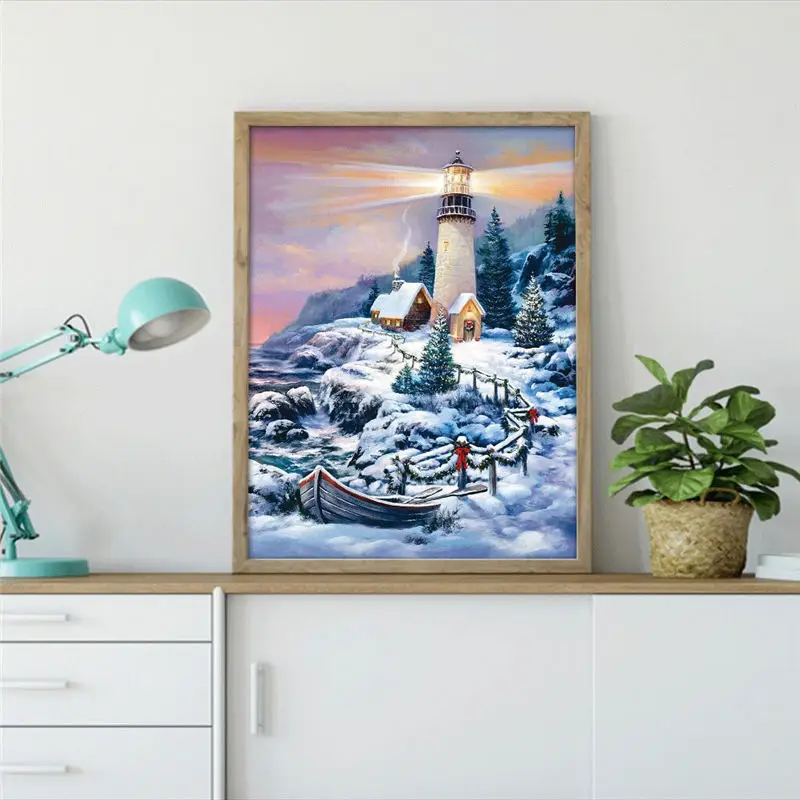 Алмазная вышивка снеговика 5D картина из страз на Хэллоуин тыква смола мозаика