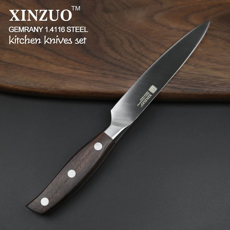 XINZUO брендовые высококачественные кухонные ножи Santuko Cleaver из немецкой нержавеющей стали для очистки овощей 3,5+ 5+ 7+ 8+ 8 дюймов