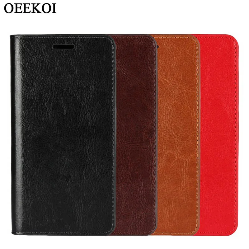 Чехол-книжка OEEKOI из натуральной кожи Crazy Horse для Sharp Aquos R2 Compact/Zero/sense2 SH-01L/Android One